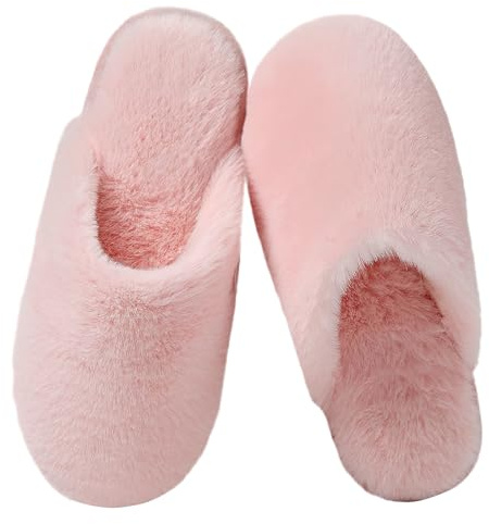 Coswind Tofflor Kvinnor Män Ladies Fluffy med minnesskum Söt Vinterhus Mysigt Slip-On Shaggy Mjuk Fuzzy Plush Utomhus Inomhus Unisex