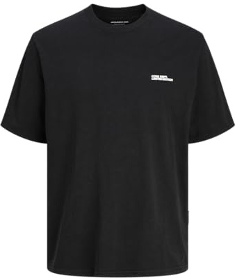 JACK & JONES Jcoinfinity Sun Back tee SS Crew Neck, Negro, M