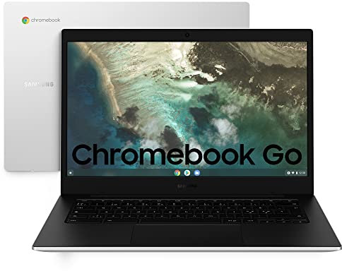 Samsung Galaxy Chromebook Go, 3 anni di garanzia, Chrome OS, Display Screen 14” HD LED, RAM 4GB, Memoria 64 GB, USB-C, Silver [Versione Italiana]