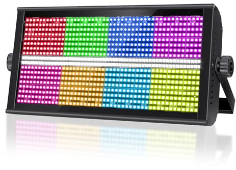 ENDYSHOW LED Stage Strobe Light,960 LEDs RGBW DJ Strobe Lights with 48 RGB&8 White Segments by DMX Control Master-Slave Auto Play for Event Stage Club Bar Party Show Wedding Stage Lighting