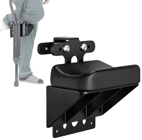 Soporte de rodilla para muletas, Apoyo de pierna ajustable para recuperación postoperatoria, Cojín cómodo para lesiones y fracturas