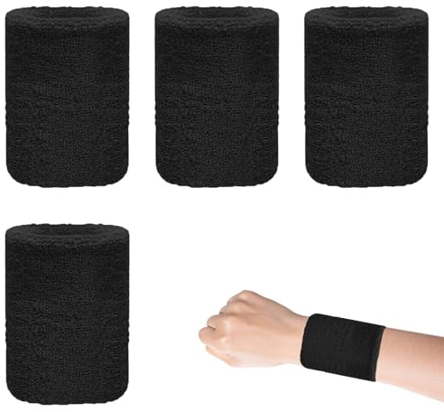 4 Pcs Sweat Bands Wristbands,Sweats Wrist Band Men Sweatband Wristband