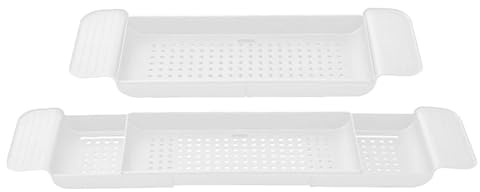 Zahoken Vassoio Per Vasca Da Bagno,Vasca Da Bagno Espandibile Caddy, Organizzatore E Supporto Per Vascas Per Vino, Tazza, Portasapone, Spazio Per Libri E Slot Per Telefono Per Spa, Bagnos E Doccia