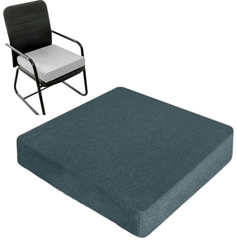 Generico Cuscino per Sedia con Rialzo, Cuscino del Sedile Antiscivolo Spesso per Pavimento, per Anziani, Cuscini per Sedili da Esterno per Adulti, per Ufficio, Sedia a Rotelle,Gray Blue,30x30x15cm