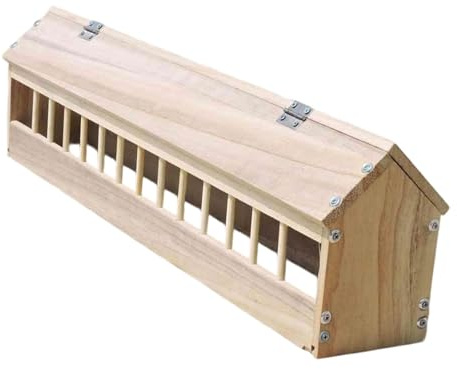 Sharplace Mangeoire à Pigeons, Distributeur de Nourriture pour volaille, gamelle pour Oiseaux, mangeoire pour Poulets, cailles, Oiseaux de Jardin, 80cm