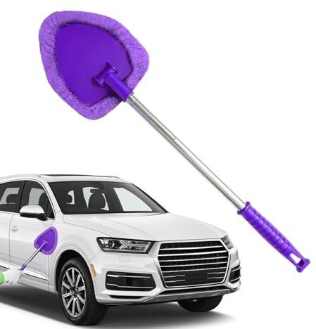 YNPQTDS Limpiador de Parabrisas Interior - Herramienta Telescópica Ajustable Antideslizante,Herramienta Limpiadora De Parabrisas De Coche - para Familia Padre Hogar Maletero Vehículo Automotriz