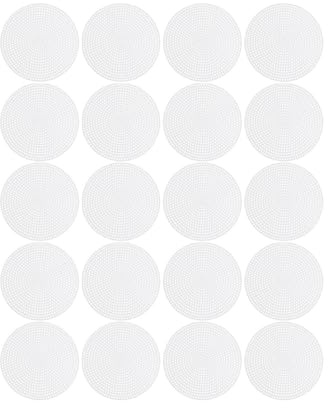 OATIPHO Rete Canvas per Borse Rotonda Bianca 20 Pezzi 11,5 CM Foglio di Rete per Punto Croce e Lavori Manuali Uso Domestico e Hobby Creativi