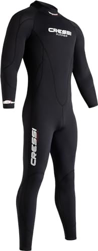 CRESSI since 1946 - Summer 2.5 mm Man full wetsuit for men in premium high stretch neoprene for snorkelling diving swimming surfing and temperate water use with Aquastop