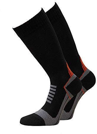 Trekkingsocken in verschiedenen Ausführungen Skisocken Sportsocken Funktionssocken für Herren und Damen 39-42 Kniestrümpfe Outdoor (39-42, 2 Paar Coolmax Schwarz)
