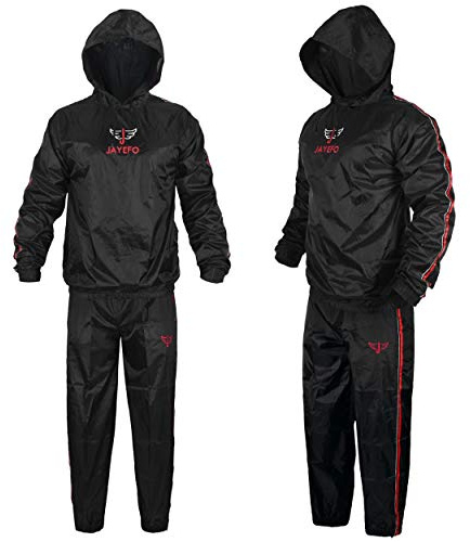 Jayefo Heavy Duty Sauna Suit - Anti-Rip Sweat Suits for Weight Loss for Men & Women with Hood, Waterproof Full Body Waist Trainer for Fitness, Gym & Running, Suit Shaper & Heat Trapping Suit | 6XL
