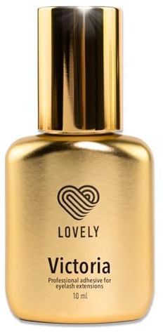 LOVELY pegamento para pestañas VICTORIA - pegamento rápido, tiempo de secado: 1 seg. fuerza adhesiva de 8 semanas, muy duradero | pegamento para extensiones de pestañas | 10ml, negro