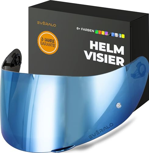 Everalo kompatibel mit Visier Agv K1 - K1s - K3sv - K5 - K5s - S4sv - Horizon - Skyline - Strada - Stealth sv - Compact - GT-2 (Blau Elektro)