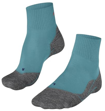 FALKE TK5 Wander Cool Short W Sso lyocell filo funzionale sottili antivesciche 1 paio, Calzini da escursionismo Donna, Blu Turquoise 6206, 35-36