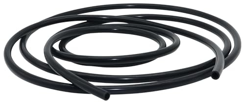 iMeistek Flexibelt silikonrör, innerdiameter 6 mm, yttre diameter 8 mm, 3 meter svart silikonslang för pumpar och luftslangar