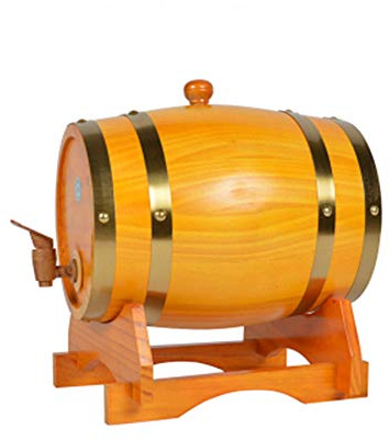 DXYQXL 5L/10L Vintage Wood Oak Timber Wine Barrel - Pure Oak Barrels For Wine & Spirits Aging, Storage, Or Draft Beer - Ideal For Wine Enthusiasts