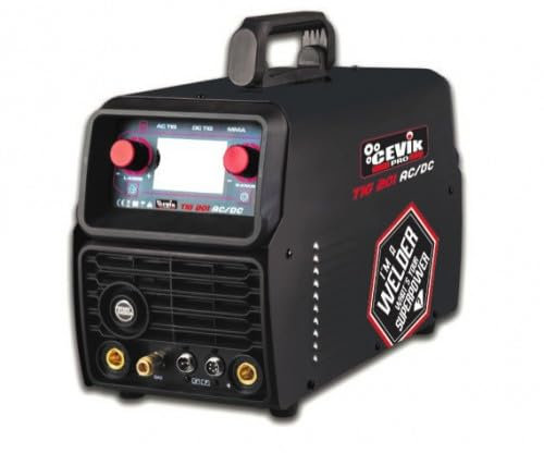 CEVIK PRO CE-TIG201ACDC - Soldador Inverter TIG AC/DC + Lift TIG - 200A 30% - 230V - Electrodos 4mm - Display Digital - Conectable a Generador - Incluye Antorcha TIG Pinza Masa Portaelectrodo Cepillo