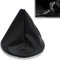 Soufflet de Levier de Vitesse en Simili Cuir avec Couture, Pommeau de Vitesse Noir et Cadre Chromé pour Fiat 500 500c 2007-2015 55344016 50293173 50295075 50295325