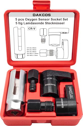 DAKCOS 5-delade lambdasond verktyg, lambdahylsor för bilarnas syresensorer