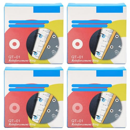 1000 Pack Loose-Leaf Paper Hole Reinforcement Ring Labels Stickers, Self-Adhesive Hole Punch Protector, Waterproof Ring Holes Page Reinforcers Stickers for Office School Home
