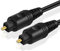 TNP Digital Optical Audio Cable 6 Feet S/PDIF Fiber Optic Cable Toslink TV Optical Cable for Soundbar, Home Theater, Speaker Wire, TV, PS4, Xbox Male to Male Gold Connectors & Strain-Relief Cord|