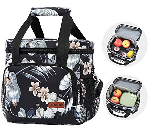 Kühler Lunch Bag Auslaufsicher Wiederverwendbar Isoliert Langlebige Büroarbeit Schule Picknick Strand Lunch Box mit Verstellbarem Schultergurt