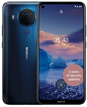 Nokia 5.4 6.39 Inch Android UK SIM Free Smartphone with 4 GB RAM and 64 GB Storage (Dual SIM) - Polar Night