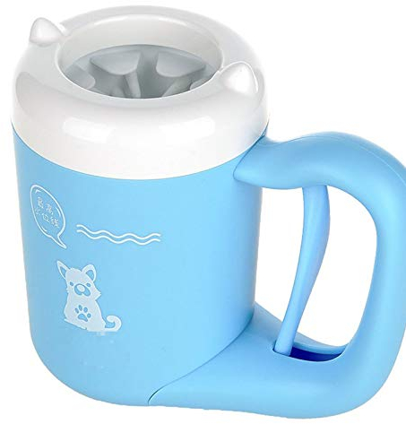 XIAOFEI Rotation 360° Haustier Pfotenreiniger, Haustiere Fuß Reinigungsbürste Haustier-Pflege Hunde Pfotenreinige, Für Große Hunde,Haustier,Blau