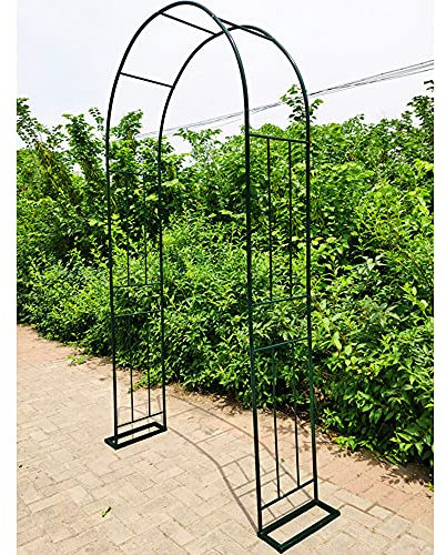 SSHHM Padiglione da Giardino in Metallo per Rose,Con Base Staccabile,Arco Sostegno per Rampicanti Decoration/B / W1.8×H2.4m