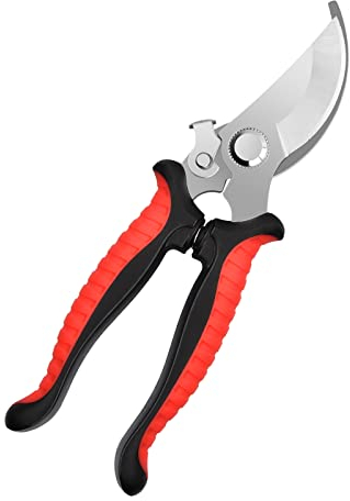 Xzeemo Tijeras de Podar paraJardinería, 19cm Tijeras para Plantas, Tijeras de Podar Flores, Tijeras de Podar Profesionales para Ramas y Tallos, en Acero Inoxidable SK5