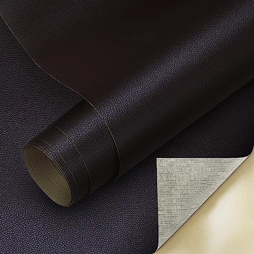YIMINI 60 x 137CM Leder Patch Kit, Leder Flicken Patch Kit, Leder Reparatur Patch Set, Selbstklebender Leder Reparatur Patch, Kunstleder Selbstklebende, Geeignet für Sofas, Autositze, und Handtaschen