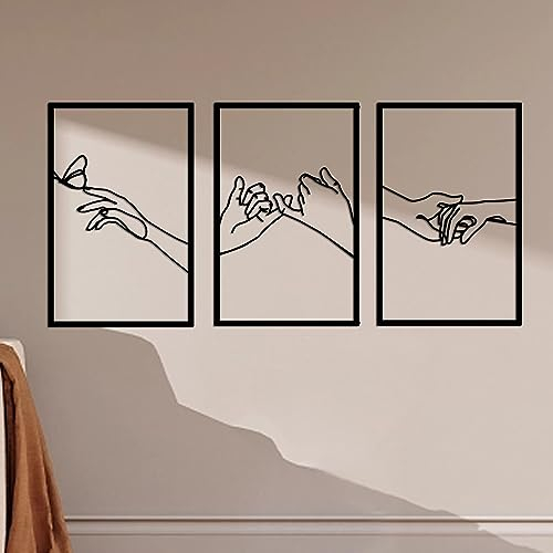 Resama Minimalistische Linien Weiblicher Körper Handform Metall Wandkunst Dekor, Moderne Abstrakte Linie Haus Wandkunst,Frauen Hängende Wand Zeichen für Schlafzimmer Wohnzimmer Küche Dekor
