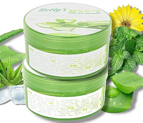 Lot X2, 2 Boites Gel Aloe Vera Apaisantes Gel à l'Aloe Vera Corps Visage et Mains 100% Naturel 300ml