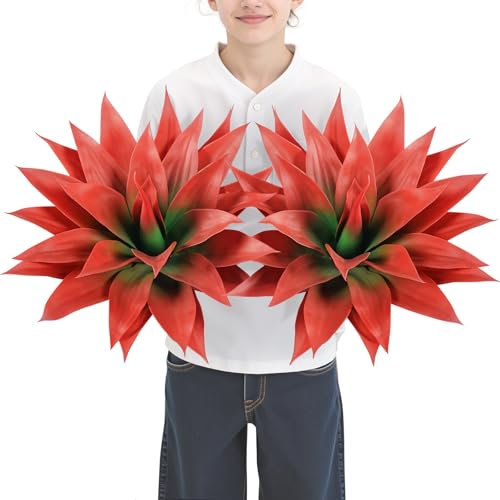 Velener Agave falso, 28 pulgadas, rojo, paquete de 2