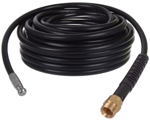 Manguera de limpieza de desagües TECHKAR 200bar 60 °C de 15 m de largo compatible con limpiadoras de alta presión Kranzle Macallister Oleo-Mac.