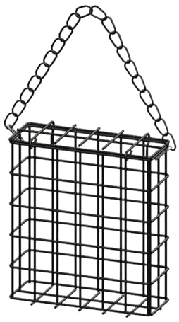 Bird Suet Cage - Suet Bird Feed Cage, Heavy Metal Wire Feeder for Wild Birds | Outdoor Hanging Suet Maker for , Finches, Tit
