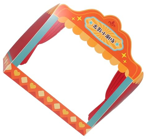 MOLUCKFU Shadow Puppet Theatre Stage and Puppet Show Set for Boys and Girls Interactive Diy Play Theatre Storytelling Activity Toy for Preschool and Family Fun