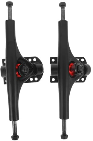 ibasenice Kit de 2 Trucks de Skateboard Standard en Alliage Léger, Compatibles Roues 7 Pouces, Système D’Absorption des Chocs pour Skate de Rue et Skatepark, Accessoires Polyvalents