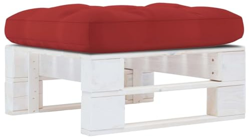 Homele Ottoman pallar, impregnerad furu, vit, trädgårdslounge-set, balkongmöbelset, underhållningsset, balkong soffa, lounge, lämplig för trädgårdar, terrasser