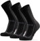 DANISH ENDURANCE Crew Laufsocken (3|5 Paar), Halbhohe Sportsocken, Unisex, für Damen & Herren, Schwarz/Grau, 43-47
