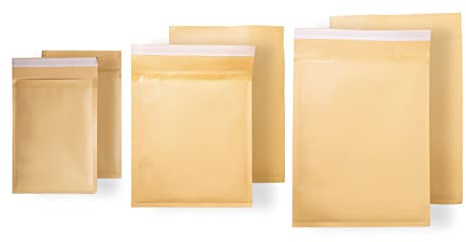 Postal Padded Bubble Envelopes A3,A4,A5,A6; Self Seal Lightweight Bubble Lined Cushioned Mailer Bags for Packaging and Delivery (A5 | 150 x 215, Gold, 5)