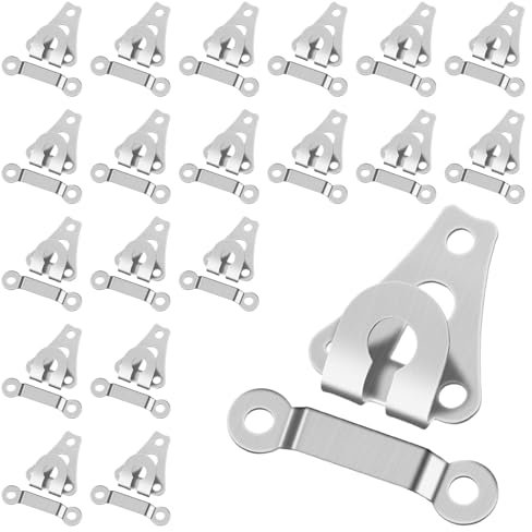 20 PCS Trouser Fasteners Hook and Bar, Silvery Hook and Eye Fastenings for Clothes, for Adjusting Trousers, Hidden Waist Cinching of Skirts, Sewing Clothes, Fashionable Clothing