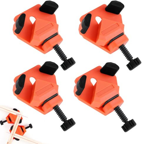 xiruiubao 4 Pieza Sargento Escuadra, Sargentos Carpintero de 90°, Abrazaderas de Ángulo Recto Ajustable, Sargentos para Esquinas, para Carpintería, Ingeniería, Soldadura