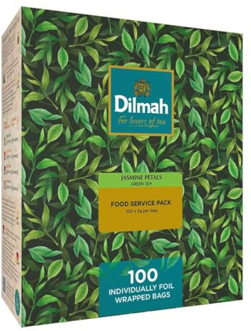 Dilmah - Jasmine Green Tea - Premium Tea from Ceylon - Mild and refreshing flavour leaves hand-picked in Sri Lanka (150 g)