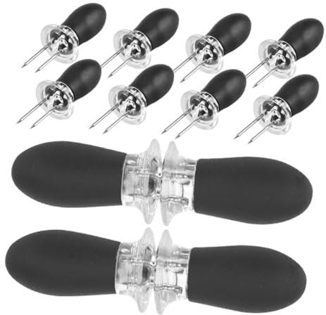 Abaodam Set Di 12 Spiedini Per Pannocchie Supporto Per Pannocchie Spiedini Per Pannocchie Supporto Per Pannocchie Stuzzicadenti Per Pannocchie Forchetta Per Pannocchie In Acciaio