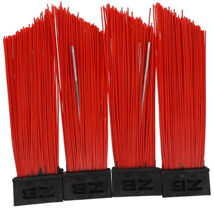 POPETPOP 4pcs Sanitation Cleaning Brush Mop Brooms Wire Broom Handle Outdoor Heavy Duty Head Adapter