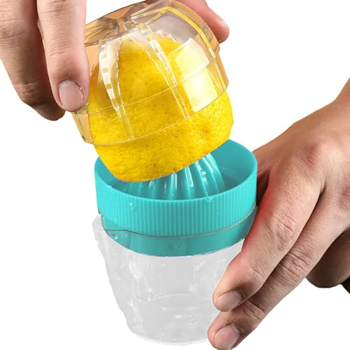 Manual De Exprimidor - Exprimidor De Limón Pequeño, Taza De Medición | Exprimidor De Frutas, Prensa De Cítricos, Gadgets De Cocina Portátil Para Viajes Domésticos