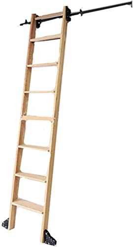Scala scorrevole per biblioteca, in acciaio inox, 3,3, 20 piedi, installazione semplice e silenziosa, sistema di binari da 500 cm, perfetto per uso domestico o commerciale.