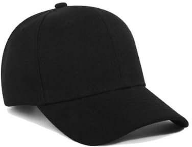 GNALIA Gorras De Hombre Verano 1 Unidad, Gorra De Béisbol Negra Talla M, Gorras Transpirables Para Casual, Escolares Y Viajes