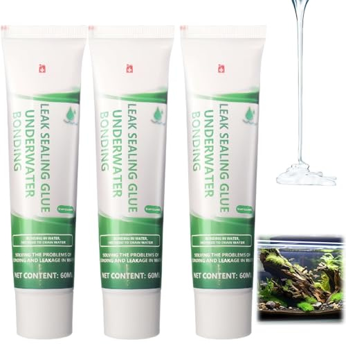 3pcs Pond Repair Kit,Waterfall Foam Pond Sealant,Fish Tank Sealant & Underwater Aquarium Seala/nt,Waterproof Glue for Repairing Leak in Fish Tank,Fi/sh Safe Silicone Sea/ant,Aquar/ium Safe Glue