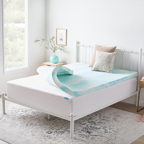 Linenspa 7,6 cm Gel Swirl Surmatelas en Mousse Visco-élastique, Mousse viscoélastique, Jumeau